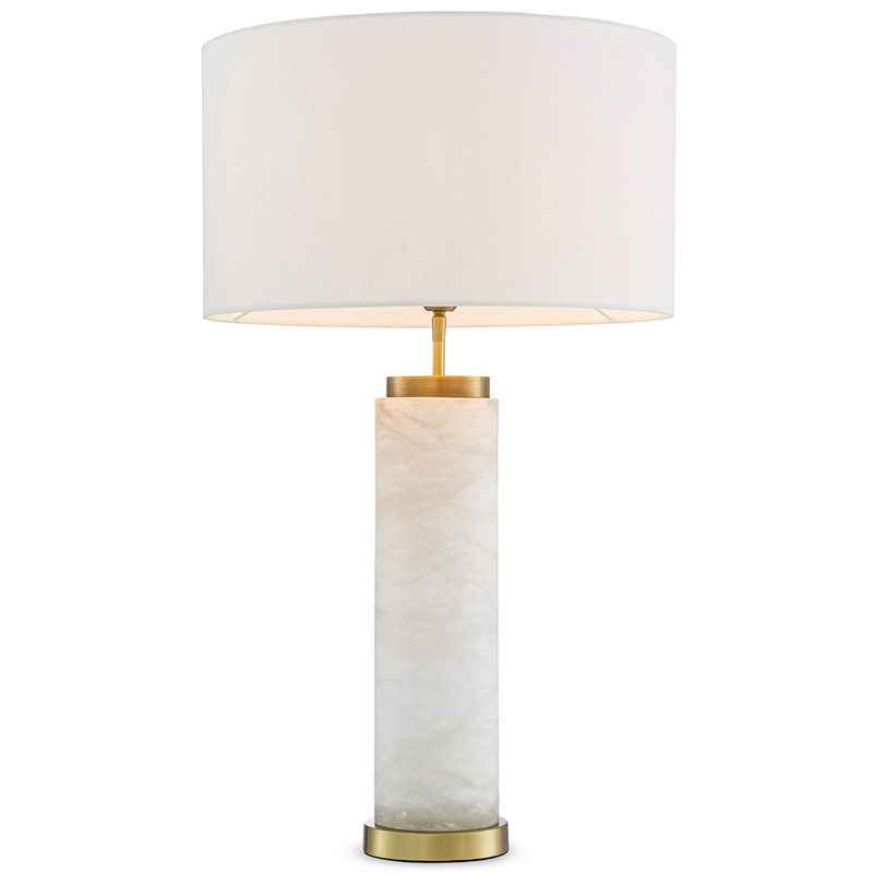 Настольная лампа Eichholtz Table Lamp Lxry Alabaster Белый Латунь Кремовый в Уфе | Loft Concept 