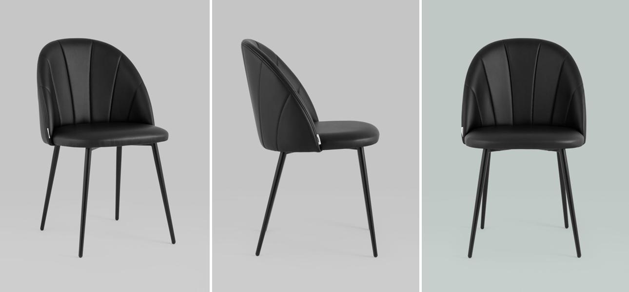 Стул Balsari S Chair Черная Экокожа - фото