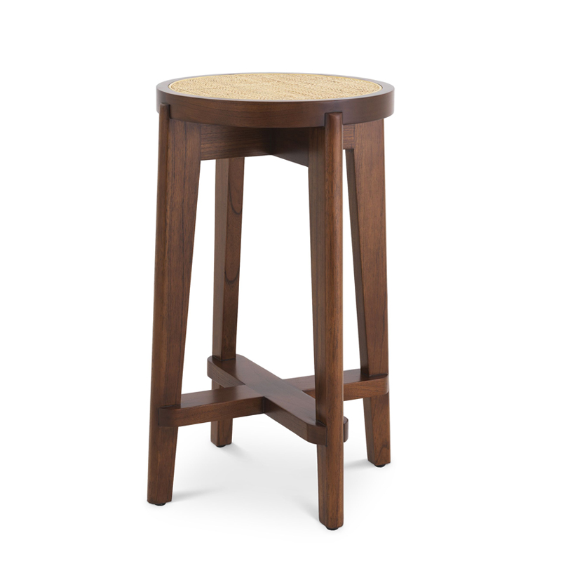 Полубарный стул Eichholtz Counter Stool Dareau brown Бежевый Коричневый в Уфе | Loft Concept 