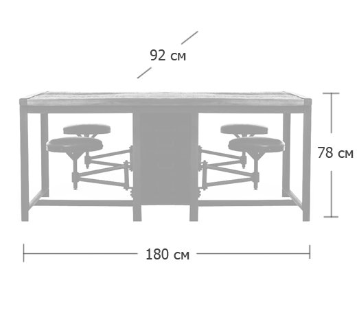 Большой рабочий стол Rupert Work Table Rustic в Уфе