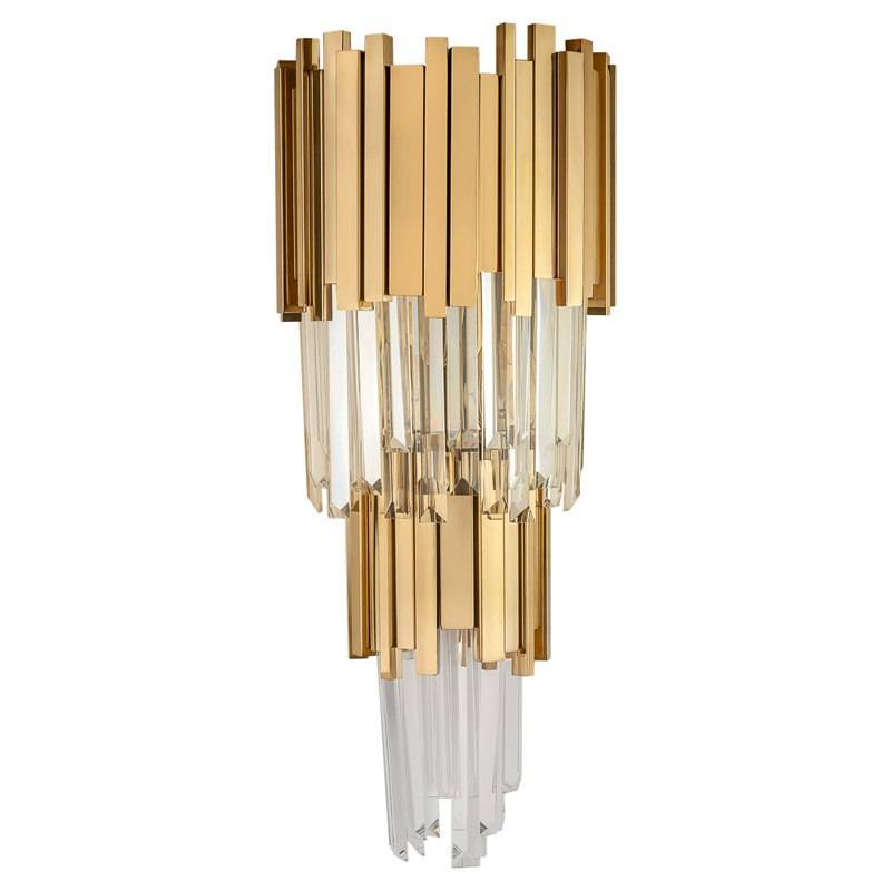 Бра Luxxu Modern Cascade Wall Lamp Gold 58 Золотой Прозрачное Стекло в Уфе | Loft Concept 