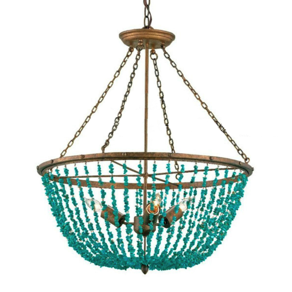 Люстра Turquoise Stone Chandelier Бирюзовый в Уфе | Loft Concept 