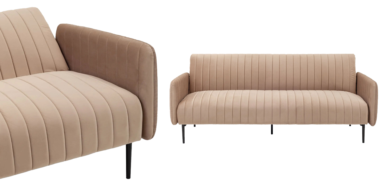 Диван Dilis бежевый велюр - фото