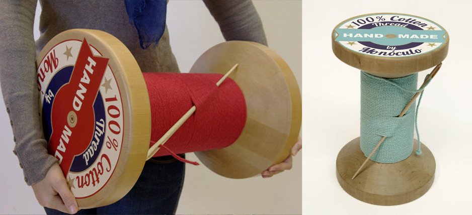 Дизайнерский табурет Thread Reel Wooden Stool - Loft-Concept в Уфе