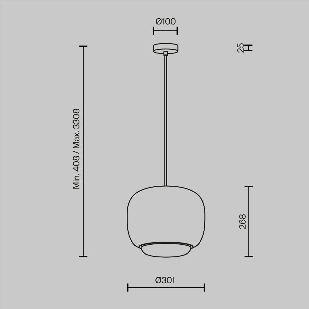 Подвесной светильник Brio Белый 3000К 20Вт в Уфе