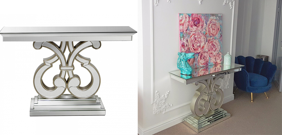 Консоль Mirrored Patterned Console - фото №1