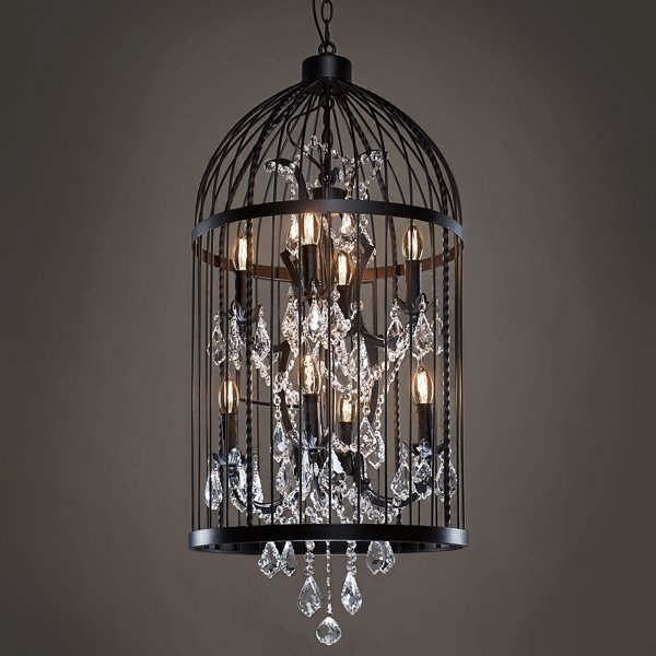 Люстра Steampunk Birdcage Chandelier 45 black Черный в Уфе | Loft Concept 