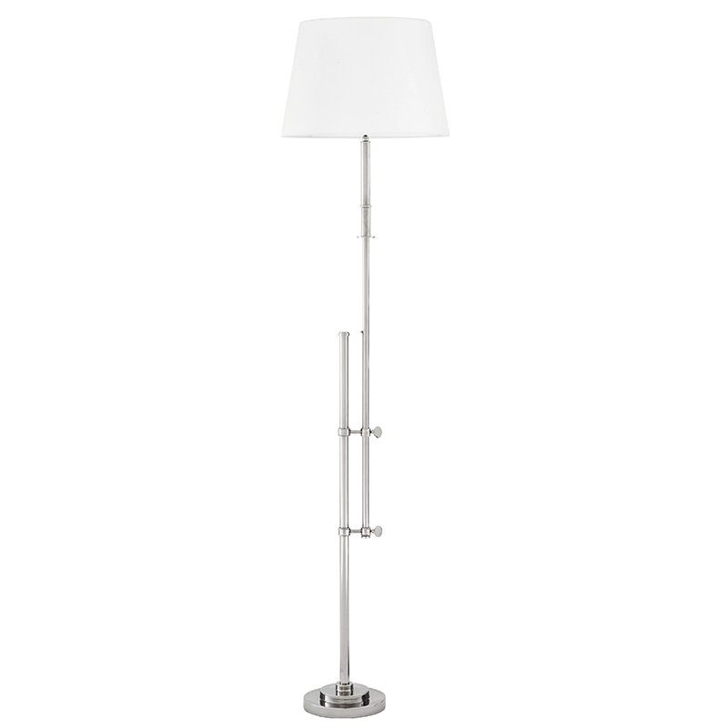 Торшер Eichholtz Floor Lamp Gordini Nickel Никель Белый в Уфе | Loft Concept 