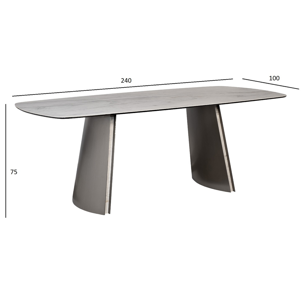 Стол обеденный прямоугольный керамический Ceramic Dining Table в Уфе