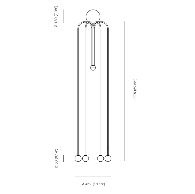 Торшер Michael Anastassiades Fontana Amorosa  Bellagio в Уфе