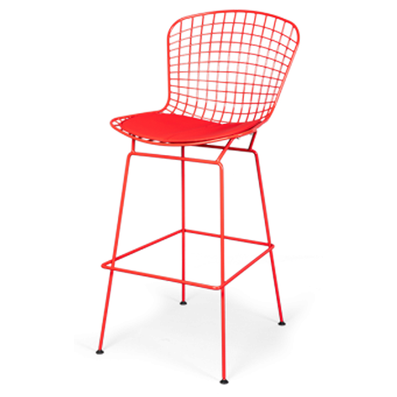 Барный стул Bertoia Barstool Red Красный в Уфе | Loft Concept 