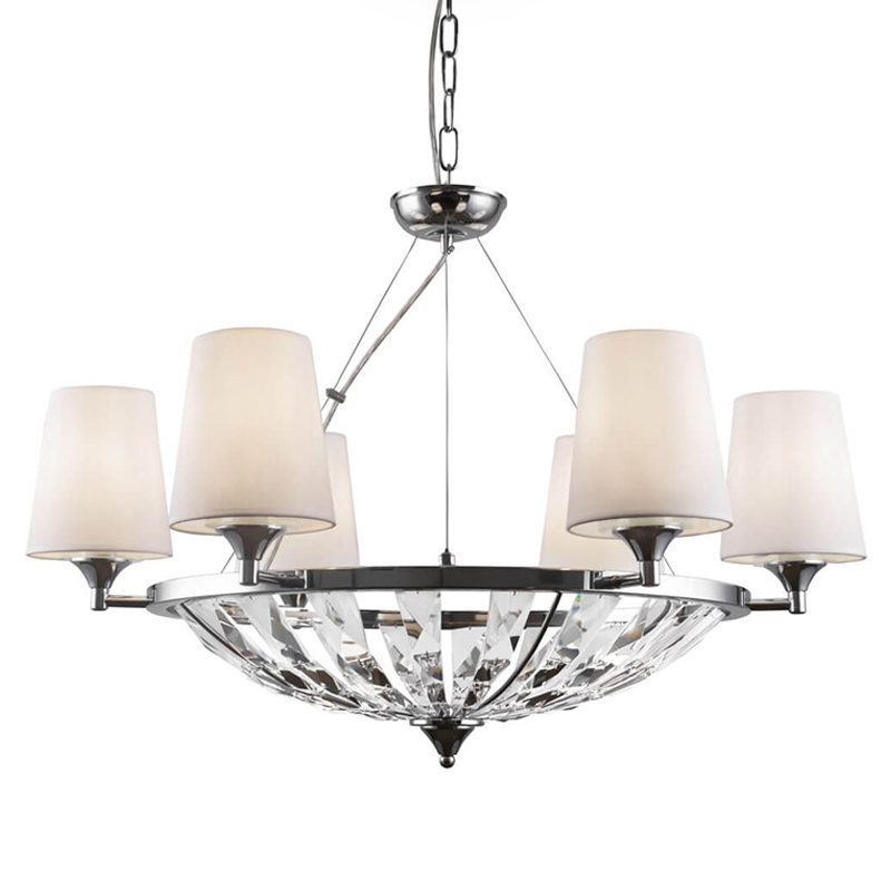 Люстра Odarnat Chandelier chrome Белый Хром в Уфе | Loft Concept 