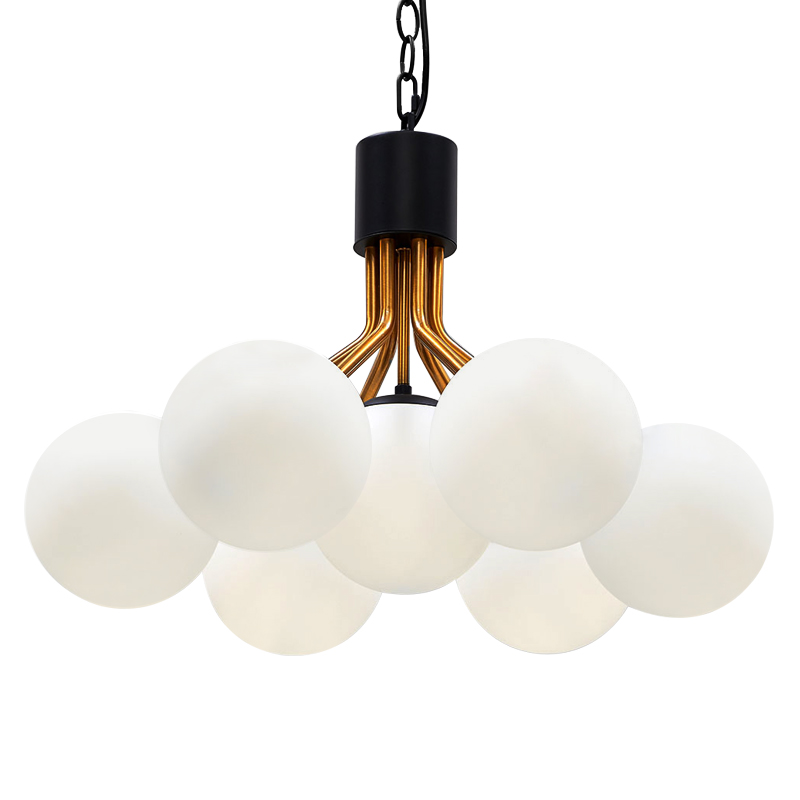 Люстра Berries Chandelier White Balloons Bronze Black 7 Белый Бронза Черный в Уфе | Loft Concept 