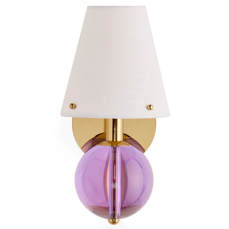 Бра BELVEDERE SCONCE Jonathan Adler Pink Золотой Белый Сиреневый в Уфе | Loft Concept 