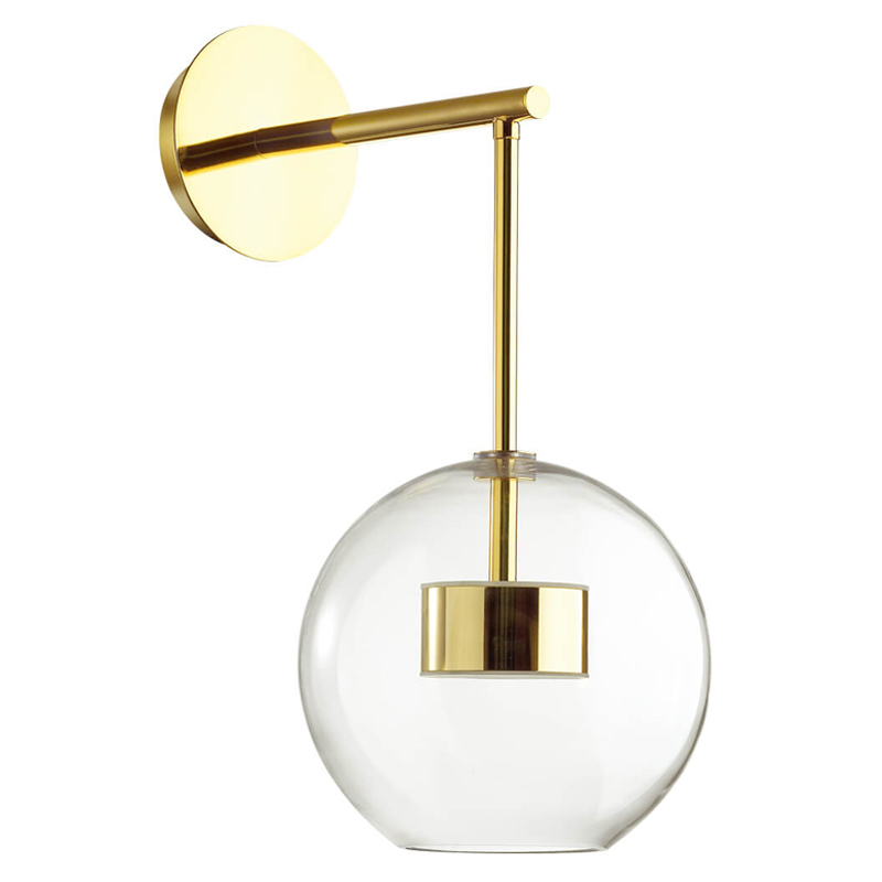 Бра Transparent Bubble Sconce gold Прозрачный Глянцевое золото в Уфе | Loft Concept 