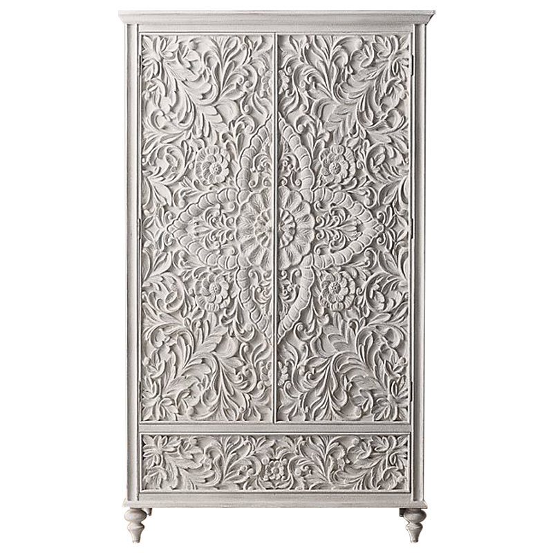 Шкаф Indian Antique White Furniture Cabinet белый Белый в Уфе | Loft Concept 