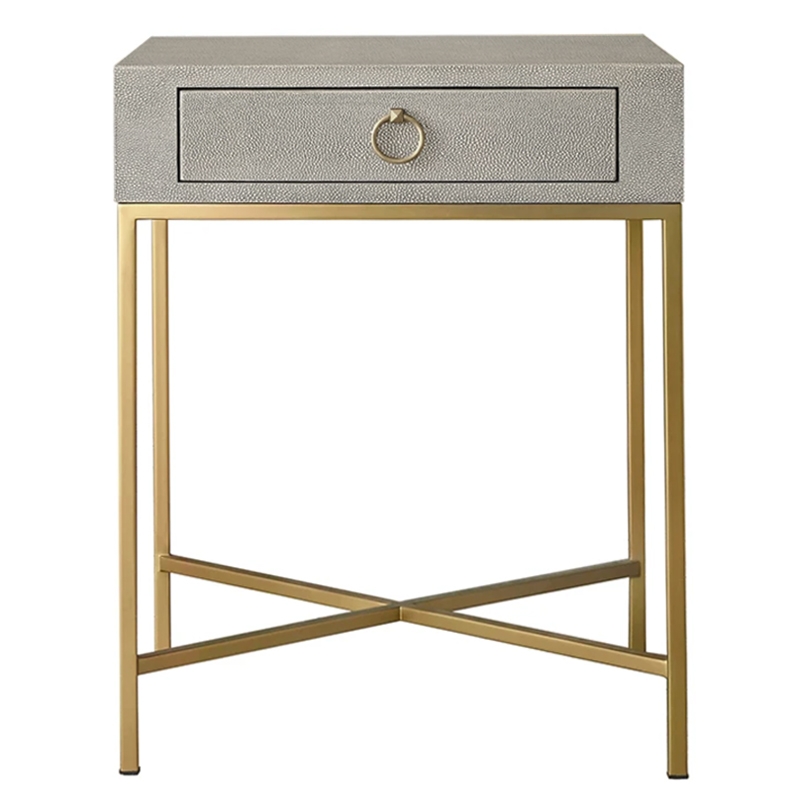 Gaston Stingray Texture Gray Side Table Приставной стол серый скат Золотой Серый в Уфе | Loft Concept 