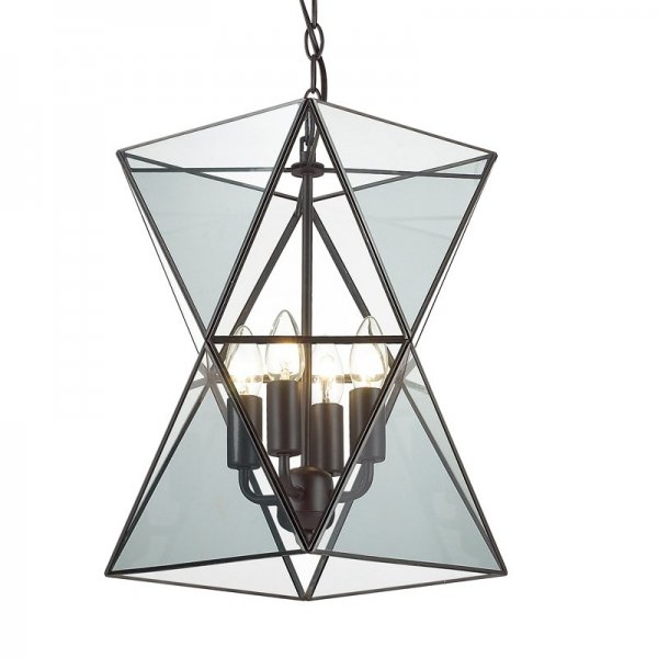 Люстра PolyPyramid Glass Pendant 4 Прозрачный в Уфе | Loft Concept 