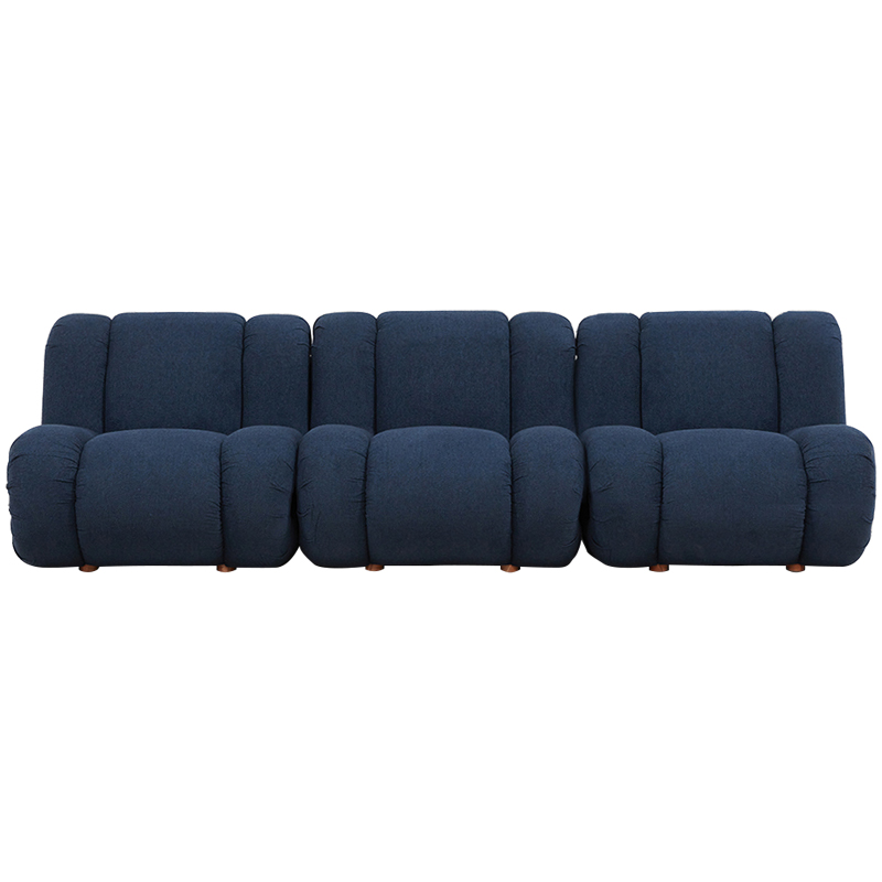 Модульный диван Erasmus Modular Sofa Blue Синий Коричневый в Уфе | Loft Concept 