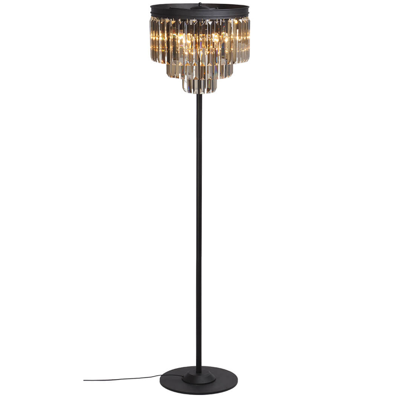 Торшер RH Odeon Amber GLASS Floor Lamp Стекло Амбер Черный в Уфе | Loft Concept 