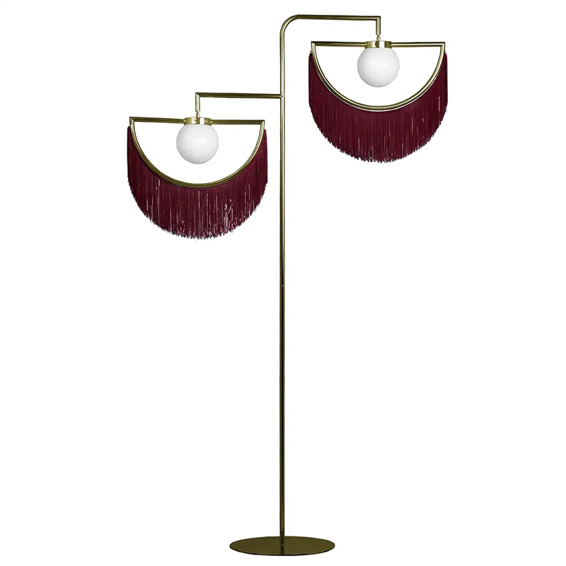 Торшер Wink Standing Lamp by Houtique Wine Золотой Бургундский красный в Уфе | Loft Concept 