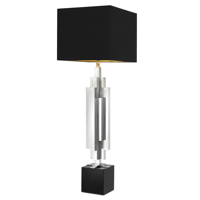 Настольная лампа Eichholtz Table Lamp Ellis Никель Черный в Уфе | Loft Concept 