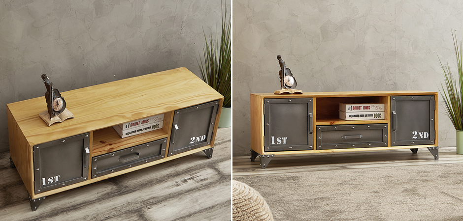 ТВ-тумба Loft Metal and Wood Double - Loft-Concept в Уфе