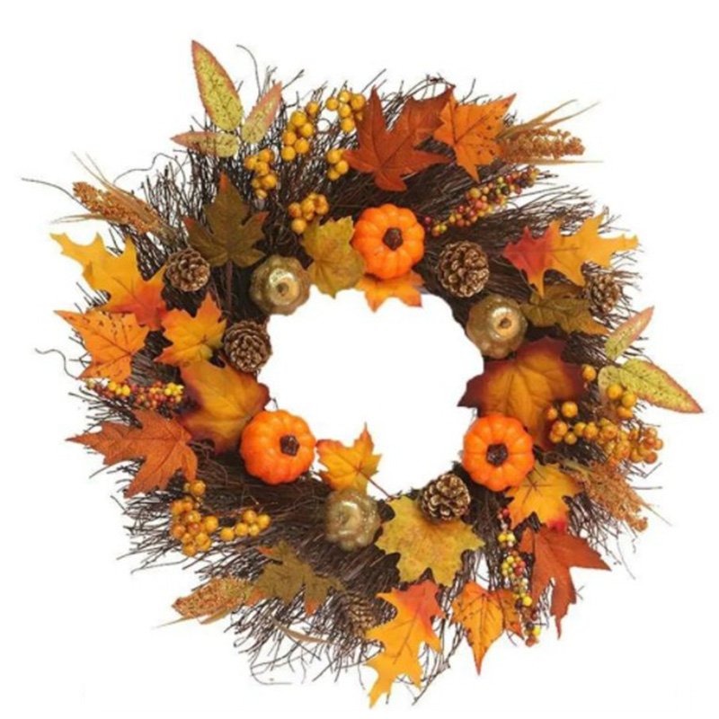 Аксессуар на стену Halloween Wreath Оранжевый Коричневый в Уфе | Loft Concept 