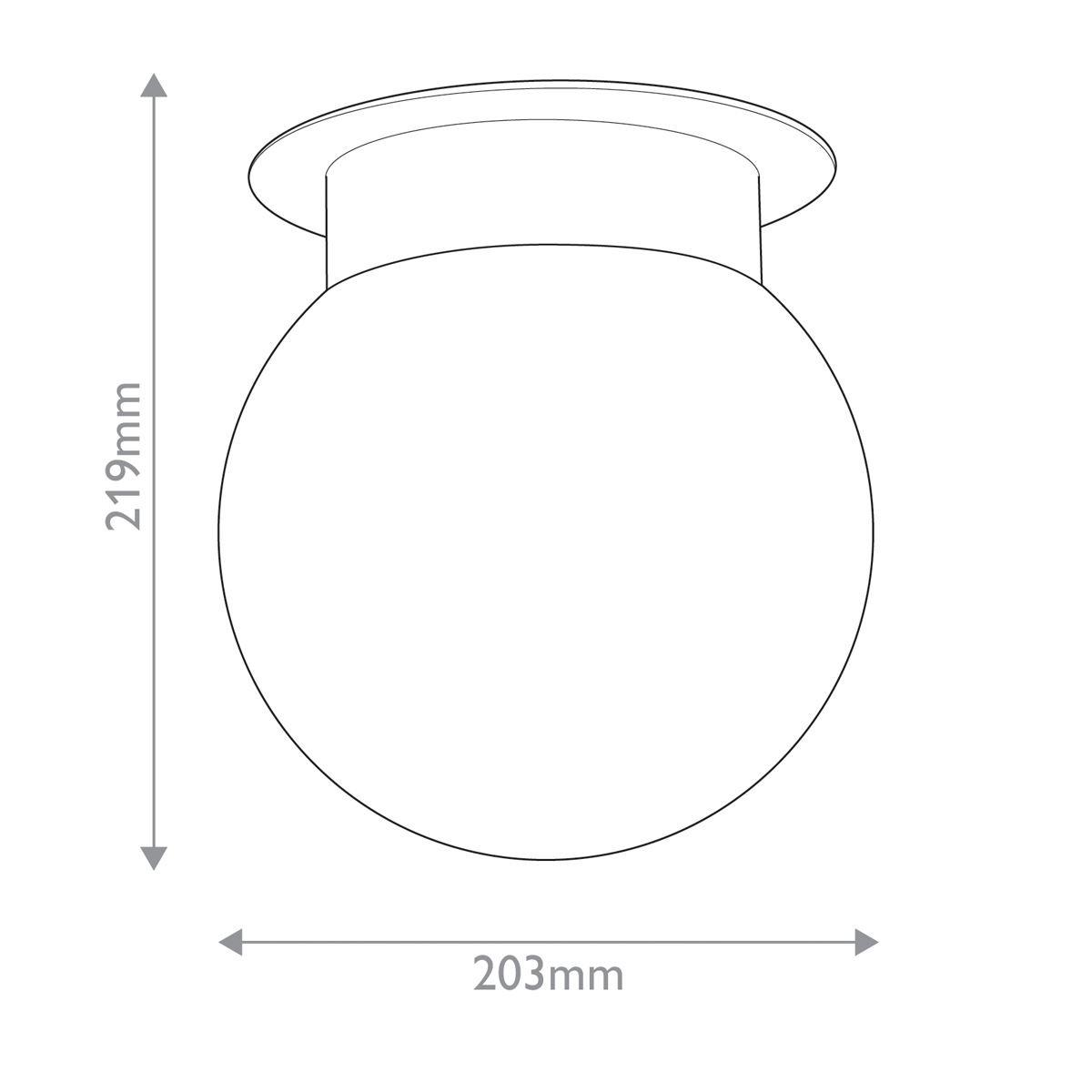 Потолочный светильник с белым матовым шарообразным плафоном Kichler в Уфе