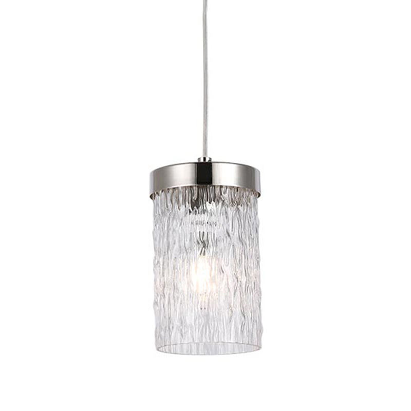 Подвесной светильник Estebe Nickel Glass Hanging Lamp Никель Прозрачный в Уфе | Loft Concept 