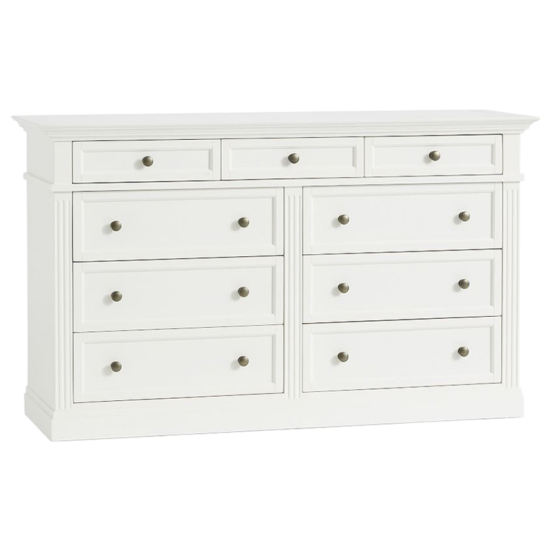 Комод 9 ящиков Benjamin Chest of 9 Drawers Бежево-серый Белый Коричневый в Уфе | Loft Concept 