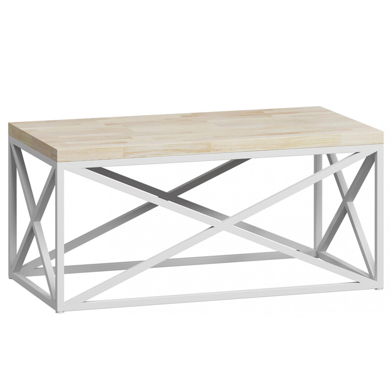 Кофейный стол Industrial Oak Geometric Coffee Table white Белый в Уфе | Loft Concept 