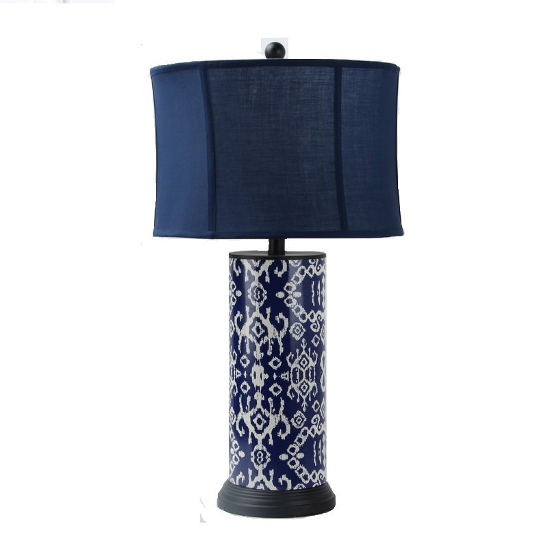 Настольная лампа Deep Blue Table Lamp Синий Белый в Уфе | Loft Concept 