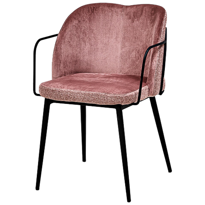 Стул Raymond Stool pink Дымчатая Роза Черный в Уфе | Loft Concept 