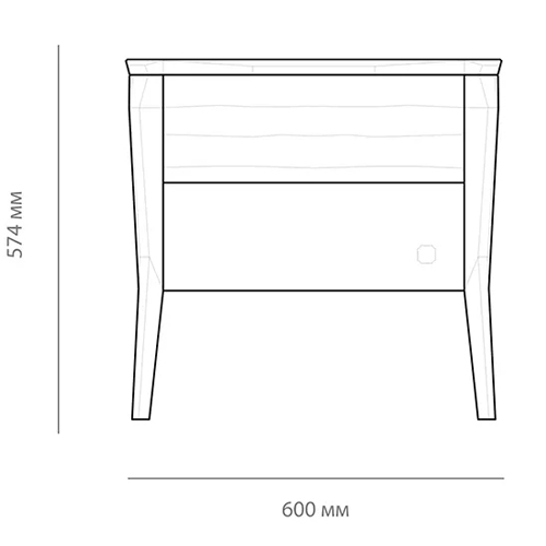 Тумба прикроватная из массива дуба с 2-мя ящиками Tasteful Furniture в Уфе