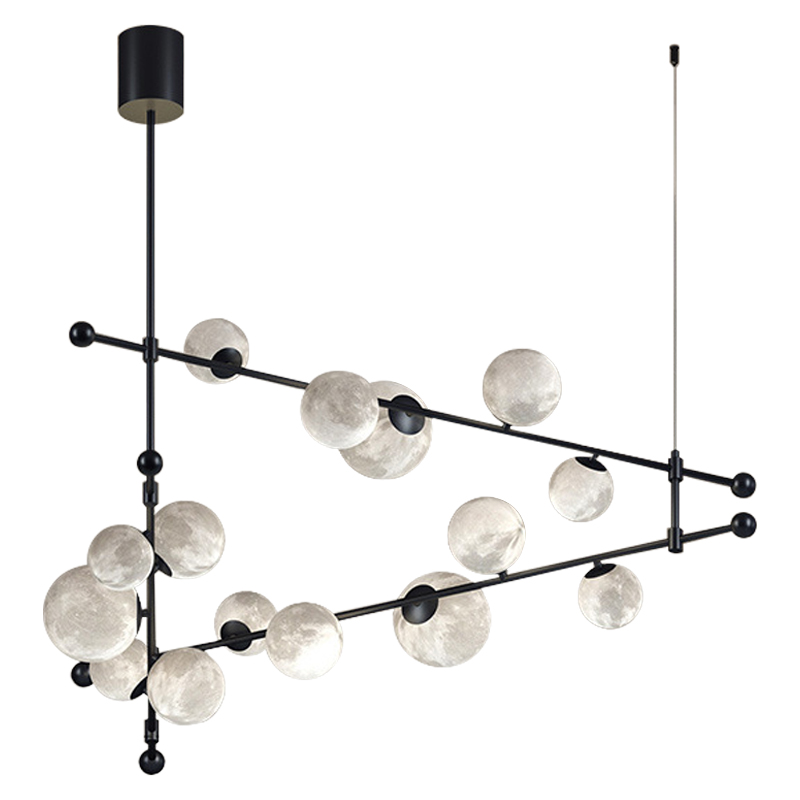 Светильник Tech Lighting Modern Rail Geometric Linear Suspension 15 Black Черный Белый в Уфе | Loft Concept 