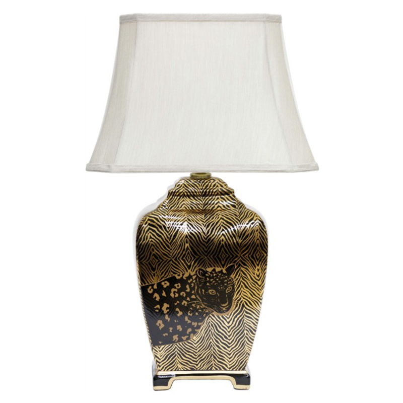 Настольная лампа Leopard Table lamp black and gold Черный Золотой Белый в Уфе | Loft Concept 