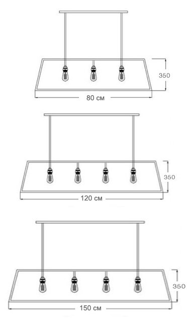 Люстра Loft Industrial Filament Chandelier Big в Уфе