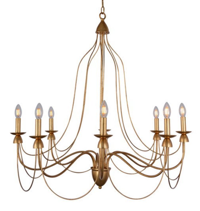 Люстра Wrought Iron Chandelier Золотой в Уфе | Loft Concept 