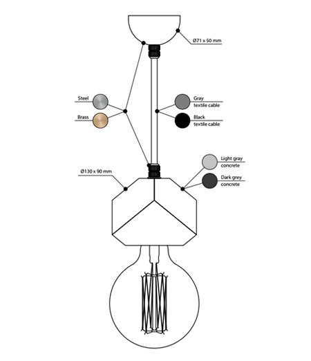 Подвесной светильник BETON MAKT в Уфе