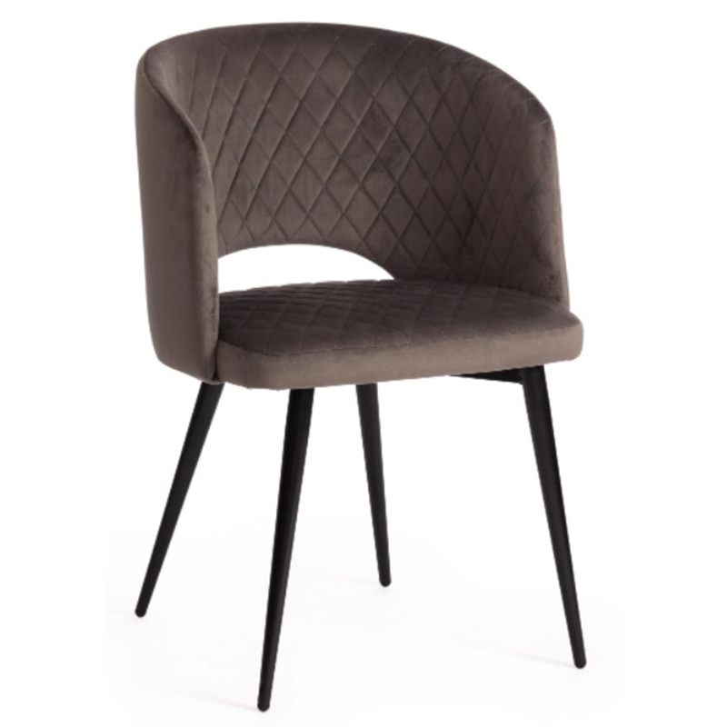 Стул Janice Grey Chair Серый (Gray) Черный в Уфе | Loft Concept 