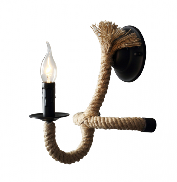 Бра Loft Rope Candle Bra Черный в Уфе | Loft Concept 