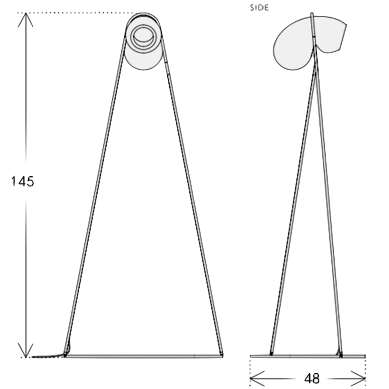 Торшер White glass trap floor lamp в Уфе