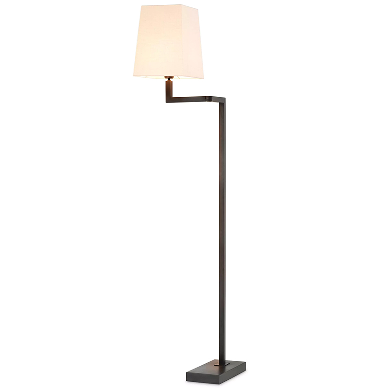 Торшер Eichholtz Floor Lamp Cambell Bronze Белый Темная бронза в Уфе | Loft Concept 