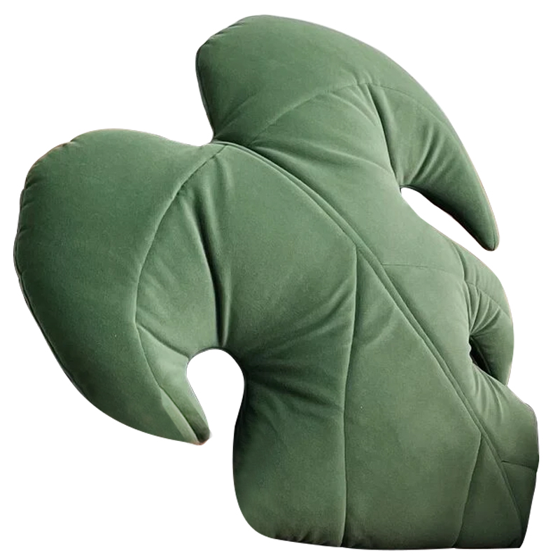 Декоративная подушка Botanical Cushion Monstera Зеленый в Уфе | Loft Concept 