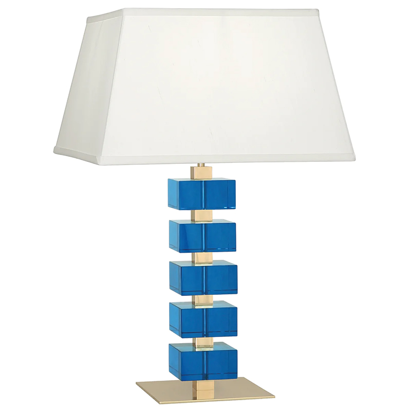 Настольная лампа Monaco Table Lamp Синий Латунь Белый в Уфе | Loft Concept 