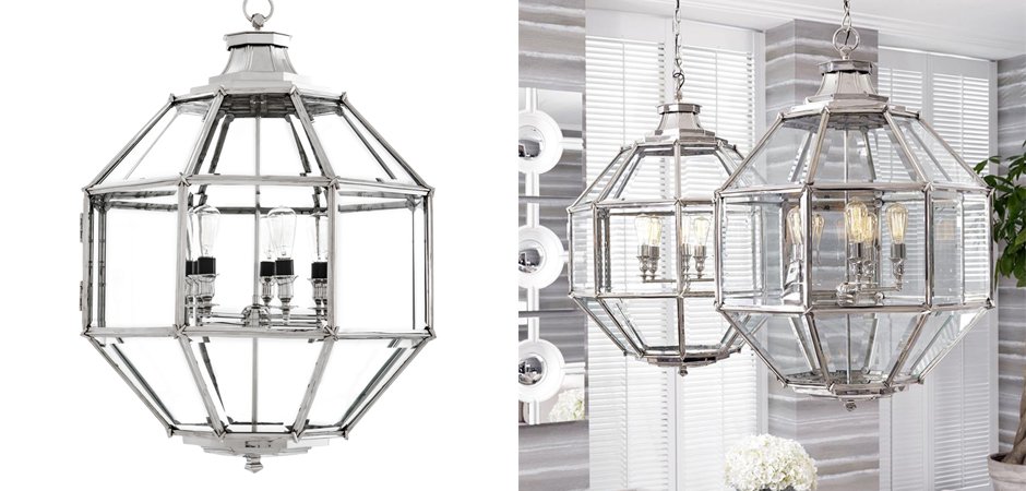 Люстра Lantern Owen Nickel L - Loft-Concept в Уфе