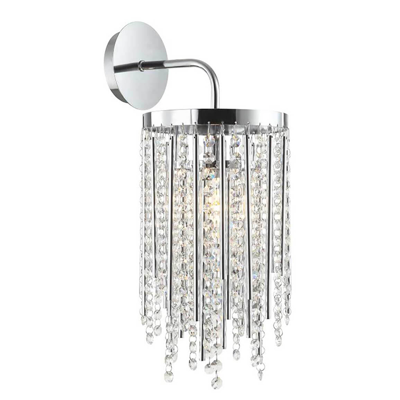 Бра Crystal Wind Chimes Chrome Wall Lamp Хром Прозрачный в Уфе | Loft Concept 