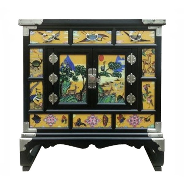 Китайский комод Chinoiserie chest of drawers yellow Желтый Черный в Уфе | Loft Concept 