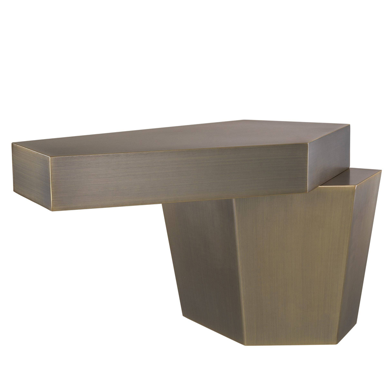 Кофейный стол Eichholtz Coffee Table Calabasas Low brass Латунь Античная полированная в Уфе | Loft Concept 